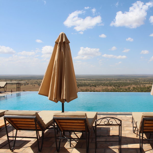 … with the chance to spot wildlife on the plains below.