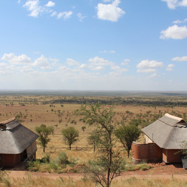 The tented rooms are in two rows, each with beautiful views.