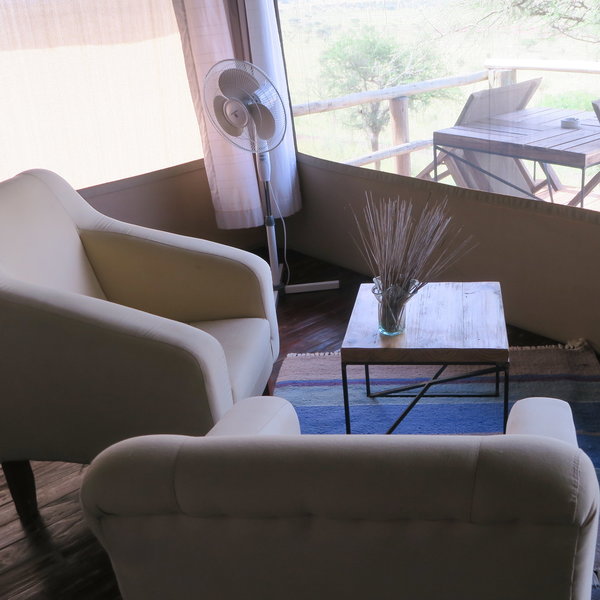 … with several seating areas.