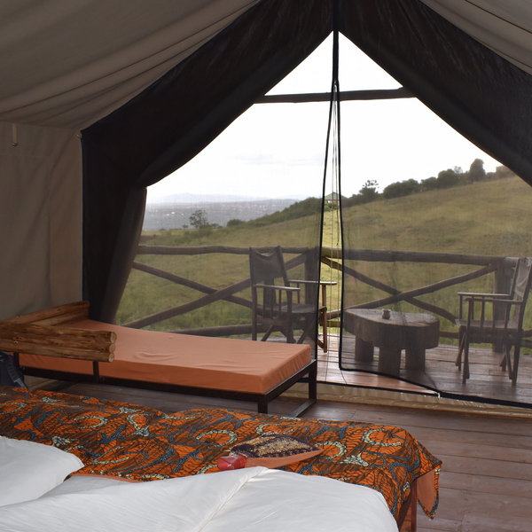 ... offering views overlooking the hills.