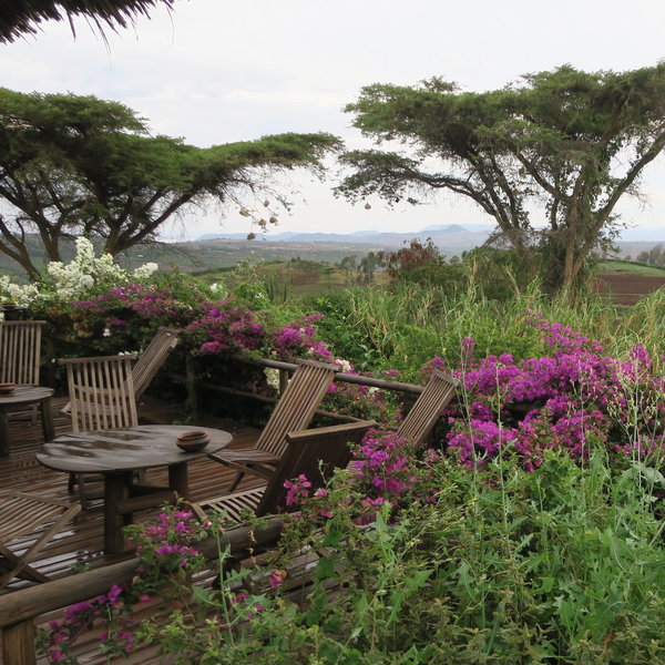 Rhotia Valley Tented lodge sits up on a hill...