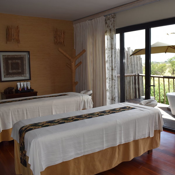 The spa offers pampering body treatments in separate pavilion rooms.
