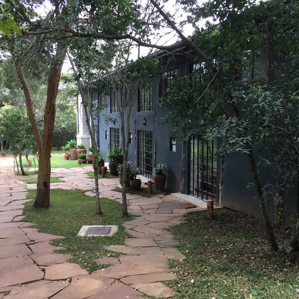 In the gardens is the converted former artists studio.