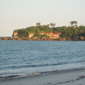 The long wide beach here has wonderful white sand and turquoise waters.