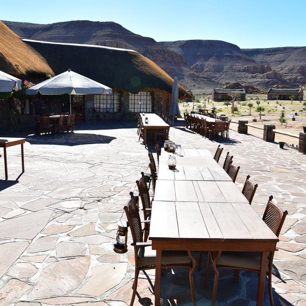 For warmer nights and lunches guests can choose to dine outside...