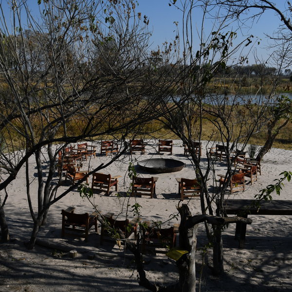 ...and a fire-pit perfect for pre-dinner drinks and watching the 'bush TV'.