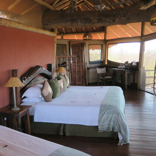 Inside the bedrooms at Treetops have double or twin size beds.