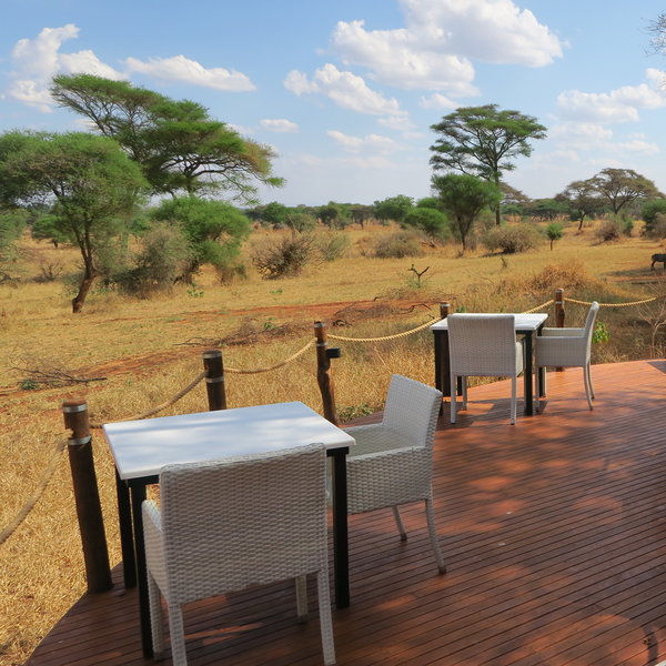 ...or outside on the decking.