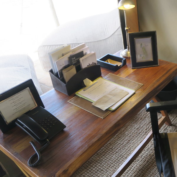 and a small writing desk.