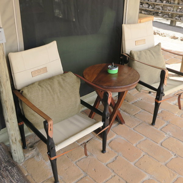 Complete with soft loungers and a pair of directors chairs.