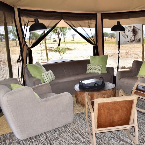 There is a stylish lounge area....