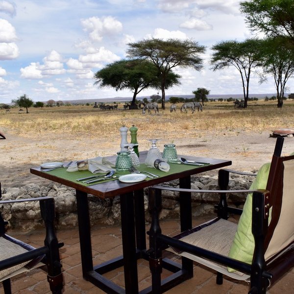 Meals are often served outside....