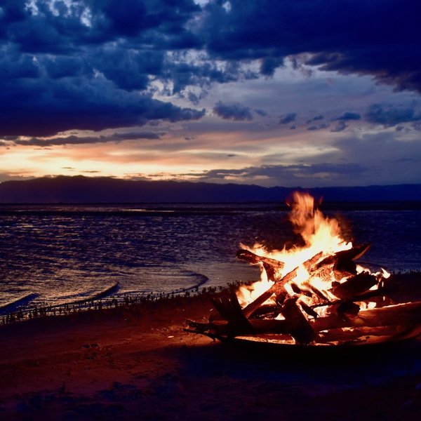 ...and ending with a campfire after sunset.