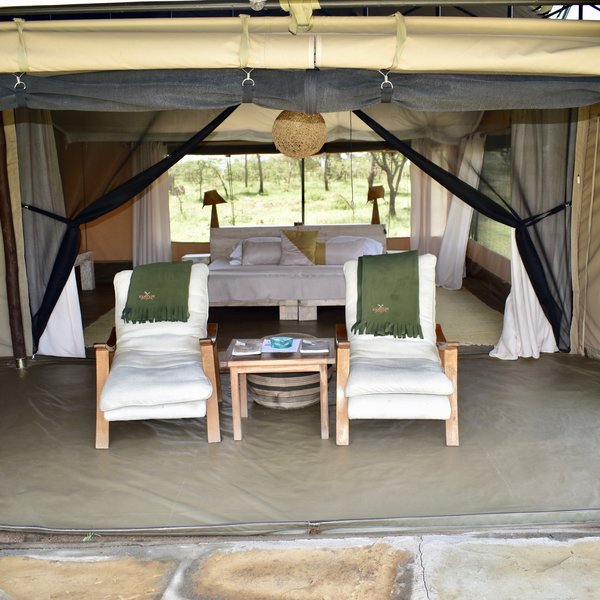 Inside the veranda is slightly separate from the main bedroom area.