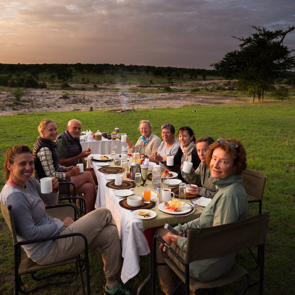 Meals are often served outside...