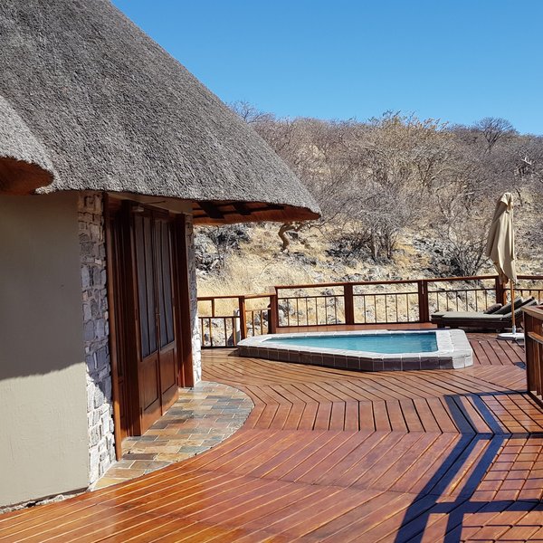 Mountain Lodge is the most traditional property on the Etosha Heights reserve.