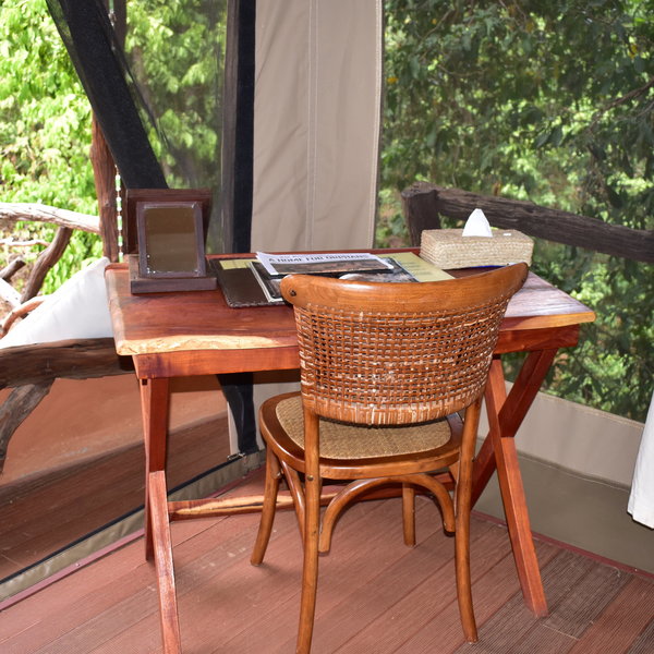 ... with plenty of space and amenities such as a writing desk.