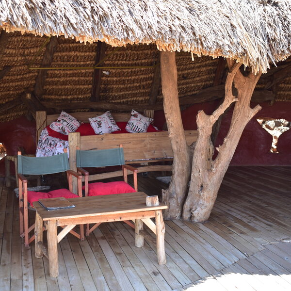 …and thatched roofs…