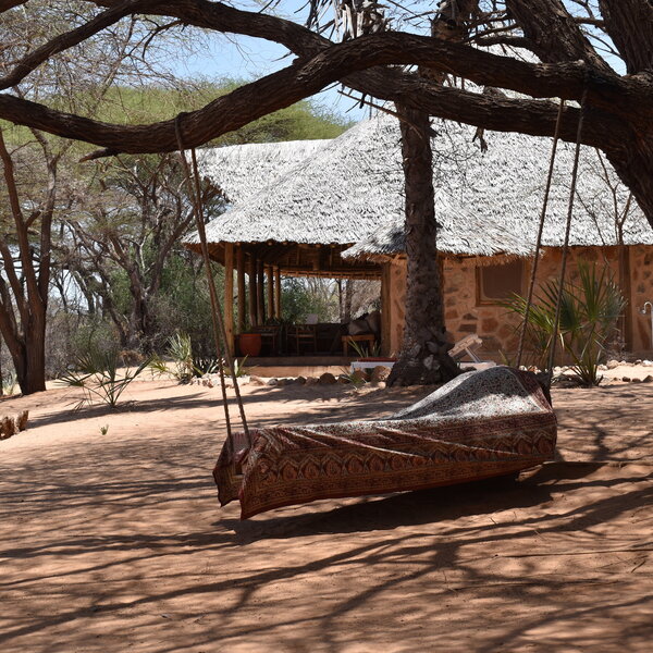 ... has a swinging day bed outside …