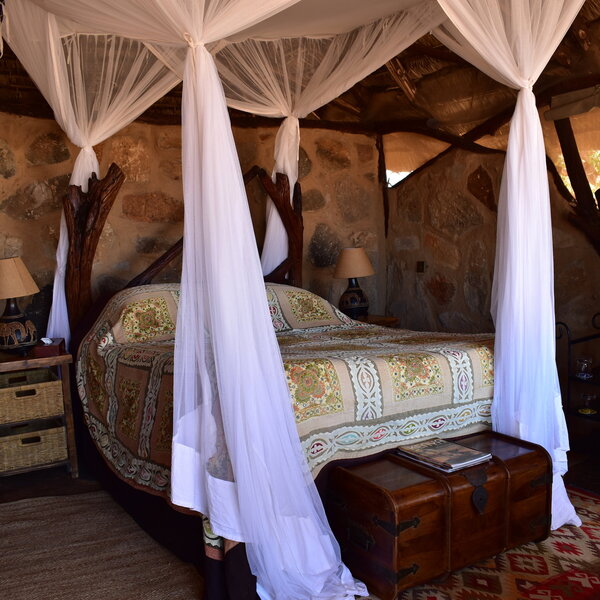 …and contains a double bed…