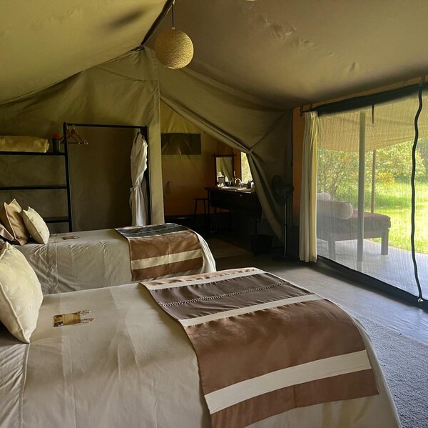 Twin Bedroom in Family Tent