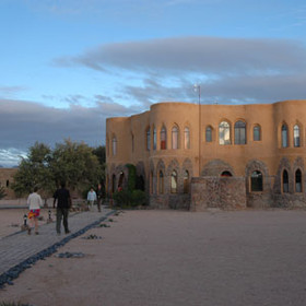 ...which is found in the interior and exterior of the lodge.