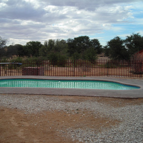 and a pool for a quick dip after spending the day game-viewing.