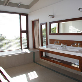 The en-suite bathrooms are very luxurious...