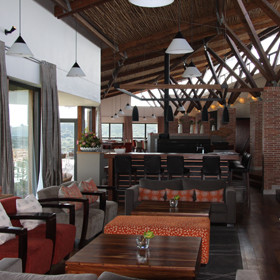 The main areas of the garden lodge has a vast lounge area...