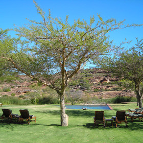 You can relax on the lawn...