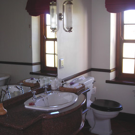 ...with bathrooms in colonial style...
