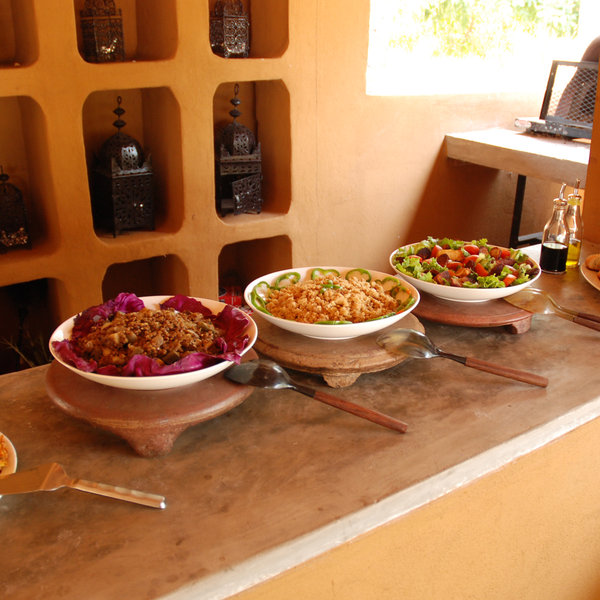 ... and usually includes lots of refreshing salads.
