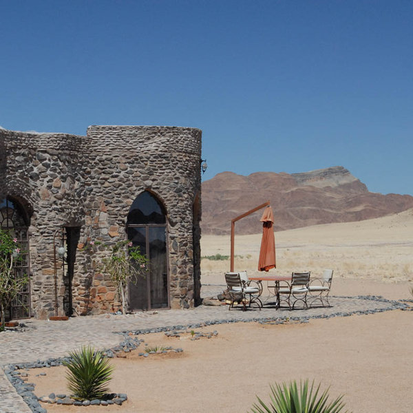 ...and a small outdoor seating area.