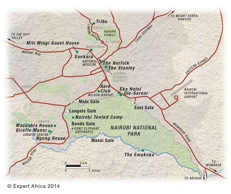 Nairobi National Park Map