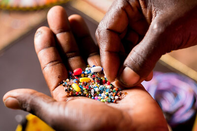 Beadwork at Basecamp Mara
